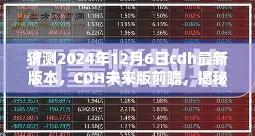 揭秘未来CDH版本，前瞻科技与极致体验展望至2024年12月6日最新更新版本猜想