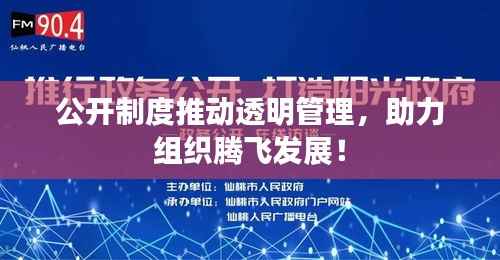 公开制度推动透明管理,助力组织腾飞发展!