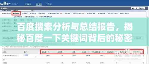 百度搜索分析与总结报告,揭秘百度一下关键词背后的秘密!