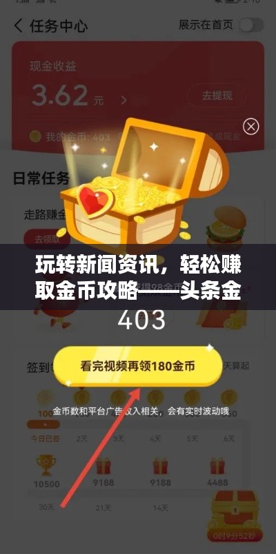 玩转新闻资讯,轻松赚取金币攻略——头条金币获取秘籍!