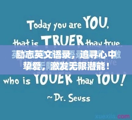 励志英文语录,追寻心中挚爱,激发无限潜能!