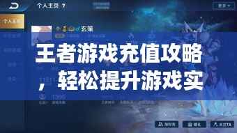 王者游戏充值攻略,轻松提升游戏实力,助力成为巅峰王者!
